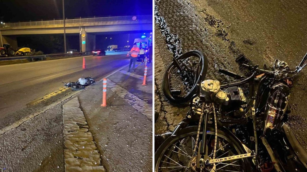 Kontrolden çıkan motosiklet tırın altına girdi, sürücü hayatını kaybetti
